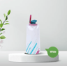Foldable Water Bottle With Carabiner  Portable Reusable Soft Flask Pouch 1