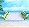 Premium Striped Pool Lounger Float  Durable Inflatable Sunbathing Mattress For Beach  Pool 3