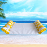 Premium Striped Pool Lounger Float  Durable Inflatable Sunbathing Mattress For Beach  Pool 4