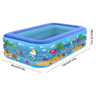 Large Inflatable Family Pool  Rectangular Kids Outdoor Pool For Summer Fun 1