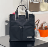 Large Capacity Nylon Tote Bag With MultiPockets  Zipper Closure For School  Work 3