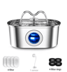 32L Stainless Steel Pet Water Fountain With LED  UltraQuiet Cat Water Fountain For Fresh Clean Hydr 1