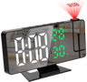 LED Digital Projection Alarm Clock  Ceiling Projector Clock With Temperature Display  Snooze 2
