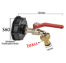 IBC Tank Tap Adapter S60x6 With 16mm Quick Connect Brass Valve For Garden  Home Use 2