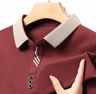 Mens Long Sleeve Polo Shirt  Breathable Business Casual Solid Color Top 3