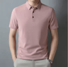 Mens Waffle Polo Shirt Short Sleeve Textured Casual Summer Top 2
