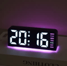 LED Digital Alarm Clock With Temperature Display Modern Bedside Clock With Night Light  Snooze 4