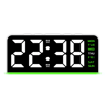 LED Digital Alarm Clock With Temperature Display Modern Bedside Clock With Night Light  Snooze 5