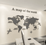 3D Acrylic World Map Wall Sticker Modern Crystal Wall Decor For Home  Office 5