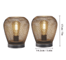 Battery Powered Metal Cage Table Lamp  Cordless LED Lantern For Wedding  Home Decor 1