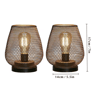 Battery Powered Metal Cage Table Lamp  Cordless LED Lantern For Wedding  Home Decor 2