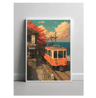 Tokyo Rainy Night Railway Canvas Print  Retro Japanese Cityscape Wall Art Decor 15
