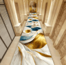 Luxury Marble Corridor Runner Rug Non Slip Custom Hallway  Stair Carpet 2