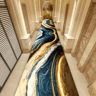 Luxury Marble Corridor Runner Rug Non Slip Custom Hallway  Stair Carpet 7