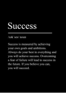 Minimalist Success Mindset Poster Black Typography Inspirational Wall Art 19