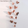 3D Mirror Butterfly Wall Stickers DIY Decorative Wall Art Set 24