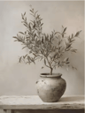 Retro Olive Tree  Lemon Canvas Wall Art Elegant Mediterranean Botanical Decor 7