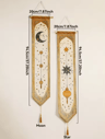 Eid Mubarak Ramadan Wall Banner Islamic Moon  Lantern Tapestry Decor 1