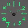 Modern 3D DIY Wall Clock Large Acrylic Mirror Sticker Quartz Decor 13
