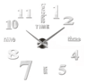 Modern 3D DIY Wall Clock Large Acrylic Mirror Sticker Quartz Decor 15