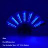 LED Neon Folding Rave Fan Glowing Party Hand Fan For Festivals  Events 26