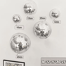 Mirrored Disco Ball Wall Art  Metallic Reflective Modern Home Decor 4