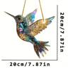 Colorful Acrylic Hummingbird Wind Chime Keychain Kawaii Hanging Decor For Home  Car 4