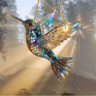 Colorful Acrylic Hummingbird Wind Chime Keychain Kawaii Hanging Decor For Home  Car 5