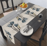Tulip Linen Table Runner Rustic Farmhouse Floral Decor For Kitchen  Dining Table 3