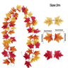 Artificial Maple Leaf Garland  Autumn Vine Decor For Thanksgiving  Halloween 10