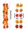 Artificial Maple Leaf Garland  Autumn Vine Decor For Thanksgiving  Halloween 6