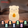 Cute Pear Duck Night Light  7Color Touch Control USB Rechargeable Silicone Lamp 3