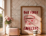 But First Cafecito Minimalist Spanish Quote Canvas Modern Coffee Bar Wall Decor 23