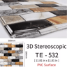 3D Brick Wall Stickers Set  Waterproof Peel  Stick Wallpaper For Home Decor 15PCS 13