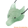 SpiritWolf Crystal Wolf Head Pendant  HandCarved Gemstone Necklace Charm 22