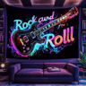 VIKAMA Neon Rock Guitar Tapestry Electric Music Wall Decor For Bold Spaces 1