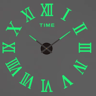 Large 3D DIY Wall Clock  Luminous Silent Wall Clock Stickers For Modern Living Room Decor 16