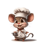 Cute Chef Mouse Wall Sticker  Cartoon SelfAdhesive Decor For Kids Room  Home Corners 1