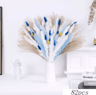 Blue Rabbit Tail Pampas Grass Bouquet Dried Flower Arrangement For Boho Home Decor 4
