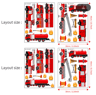 Cartoon Fire Truck Wall Decals  Kids Room  Nursery Wall Stickers Decor 1