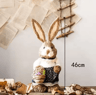 46cm Straw Bunny Decoration  Woven Easter Rabbit Yard  Home Decor 7