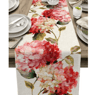 Vintage Tulip Floral Table Runner  Linen Farmhouse Dining  Wedding Decor 4