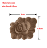 European Wooden Rose Applique Hand Carved Furniture  Cabinet Decor Accent 10