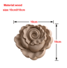 European Wooden Rose Applique Hand Carved Furniture  Cabinet Decor Accent 16