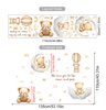 Cartoon Hot Air Balloon Animal Wall Stickers  Cute Nursery Decor For Kids Rooms 2
