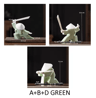 White Ceramic Samurai Figurine  Blanc De Chine Geometric Oriental Warrior Decor 3
