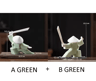 White Ceramic Samurai Figurine  Blanc De Chine Geometric Oriental Warrior Decor 9