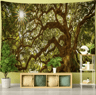 Towering Forest Tapestry  Bohemian Psychedelic Tree Wall Hanging 15
