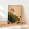 Japanese Crane Ukiyoe Poster  Vintage Red Sun Traditional Wall Art 2