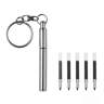 Mini Stainless Steel Telescopic Keychain Ballpoint Pen 1